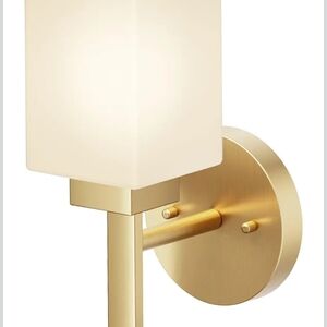 Vanity Lighting Fixture With Whire Frosted Glass